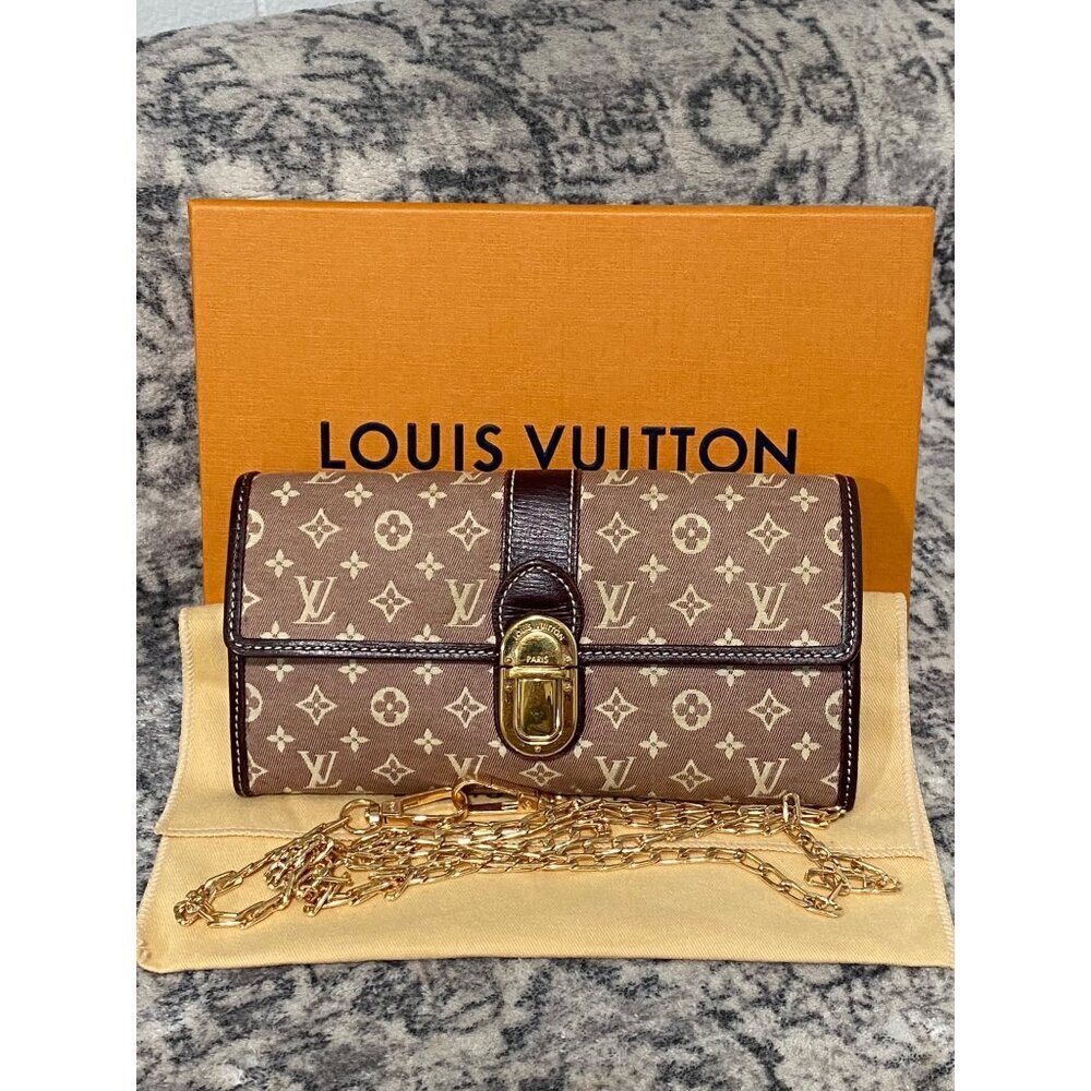 Louis Vuitton Sepia Monogram Idylle Canvas Sarah Wallet with Chain Strap - Picture 2 of 11
